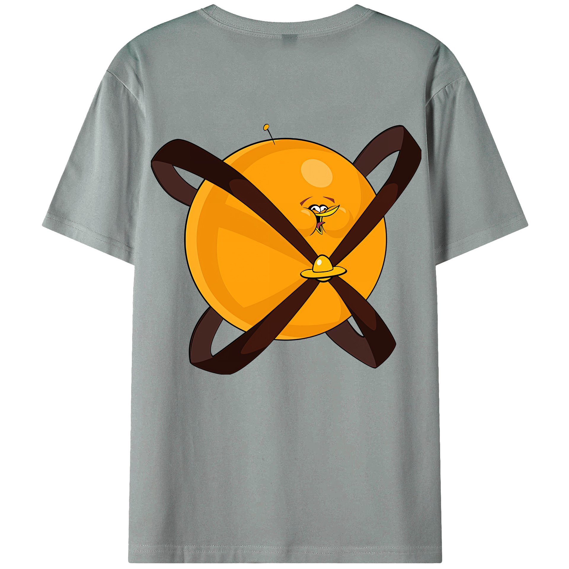（画像用） Angry Birds アングリーバード 綿100％ メンズ半袖Tシャツ（バックプリント） 通気性